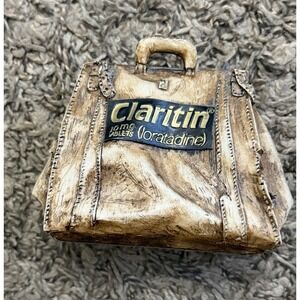 Claritin Advertisement Business Card Holder DR Bag Display Counter Desk